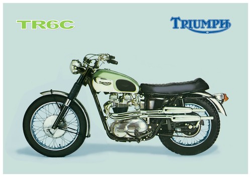Triumph poster tr6c trophy tr6 - tr6c,