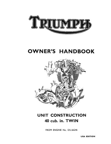 Triumph owners manual book - triumph,