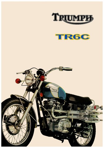 Triumph poster tr6 tr6c trophy - triumph,